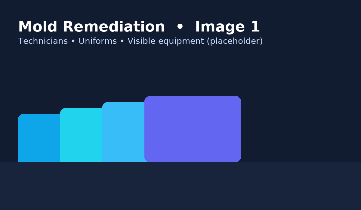 Mold Remediation technicians with equipment